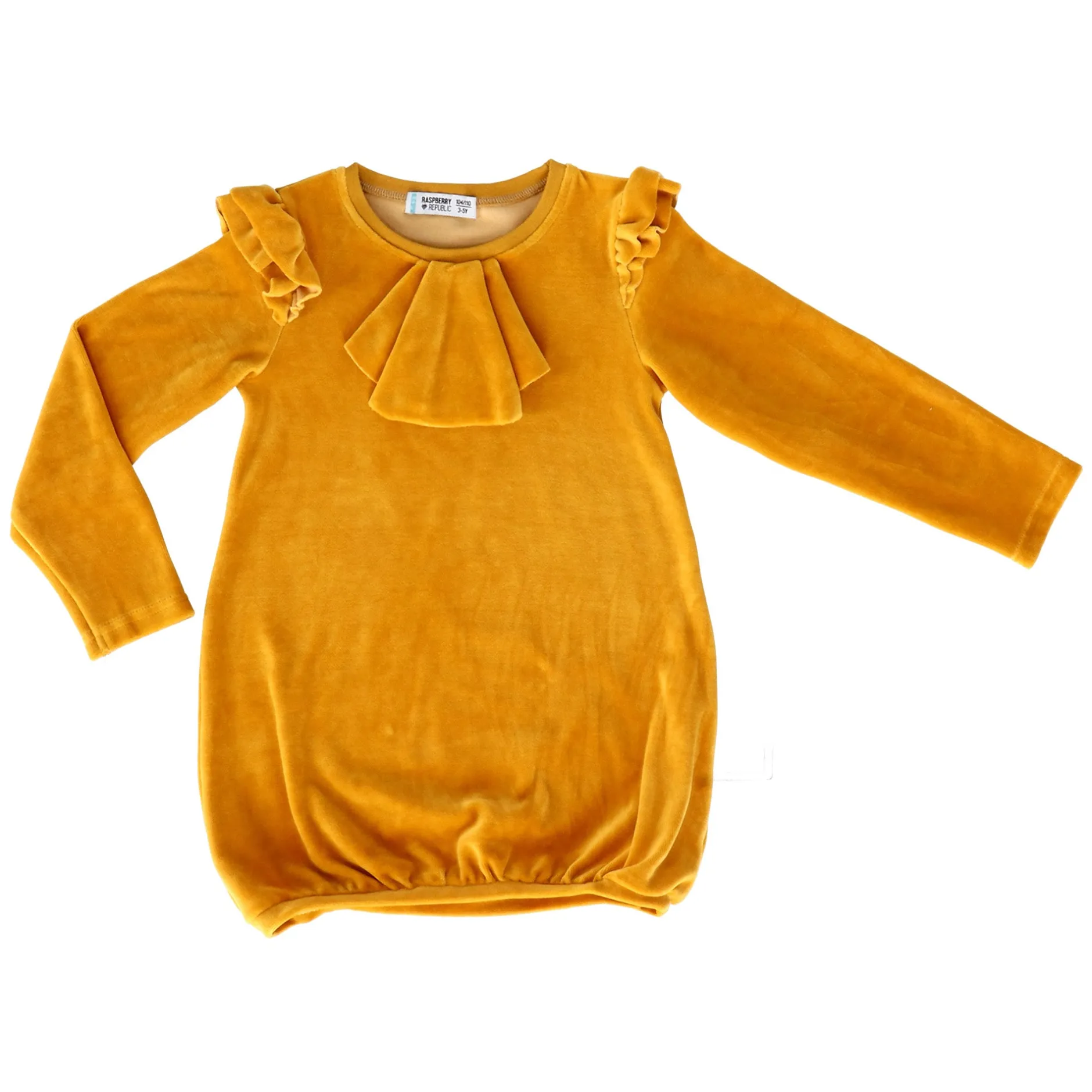 Raspberry Republic Velour Dress Sacrebleu Mustard Best