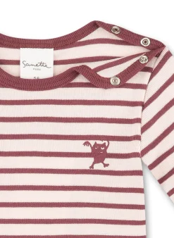 Sanetta Pink Stripe Bodysuit New