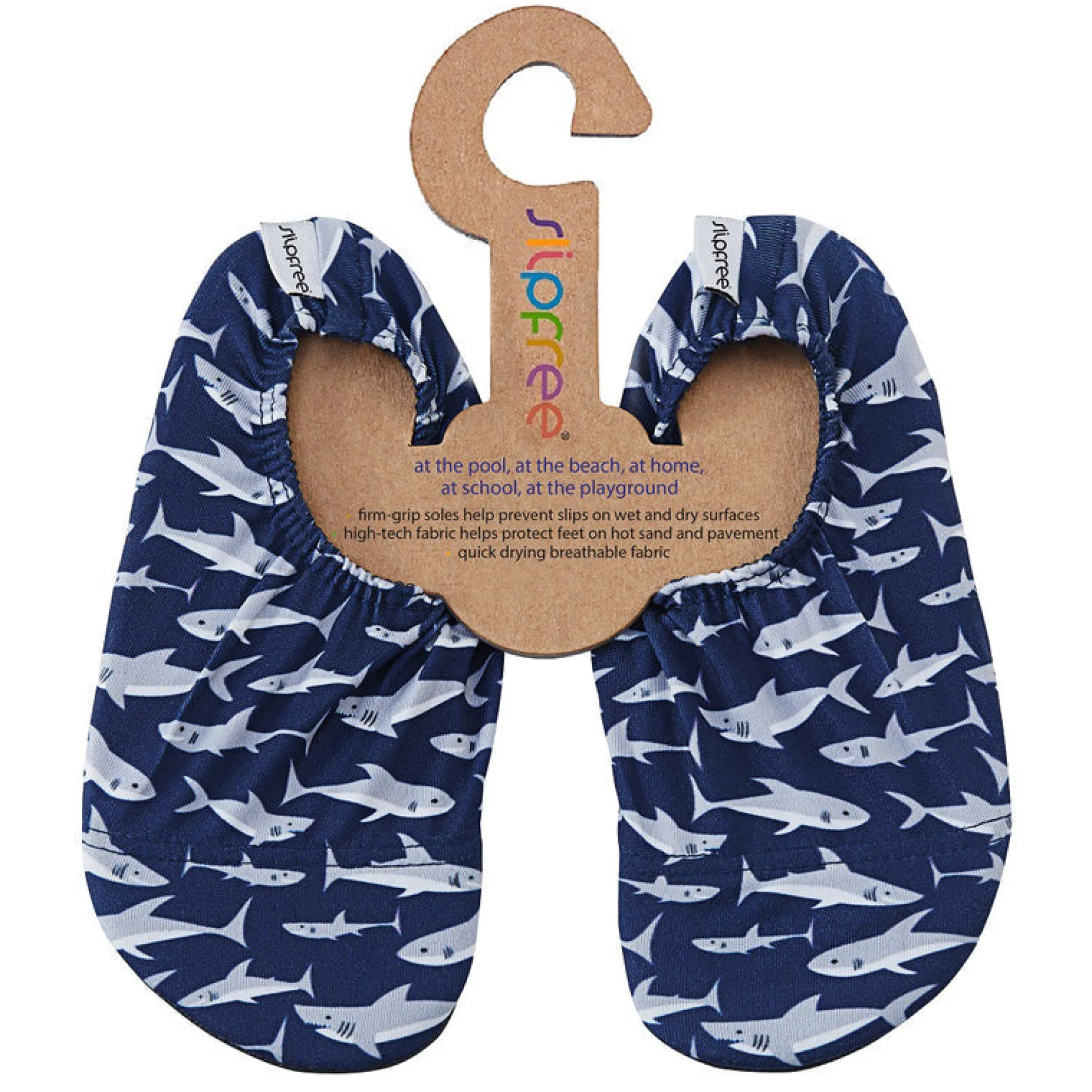 Slipfree Kid's Non Slip Shoes - Blue Sharks Outlet