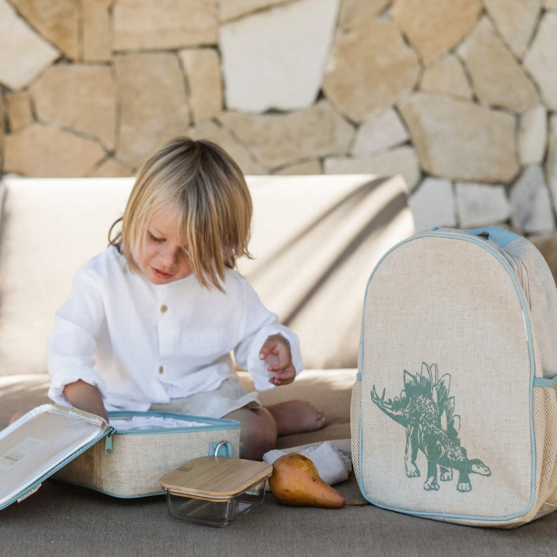 SoYoung Green Stegosaurus Toddler Backpack New
