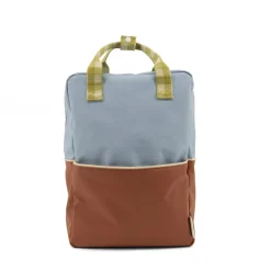 Sticky Lemon Colourblocking Large Backpack, Blueberry/Willow Brown/Pear Green Online