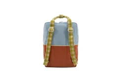 Sticky Lemon Colourblocking Large Backpack, Blueberry/Willow Brown/Pear Green Online