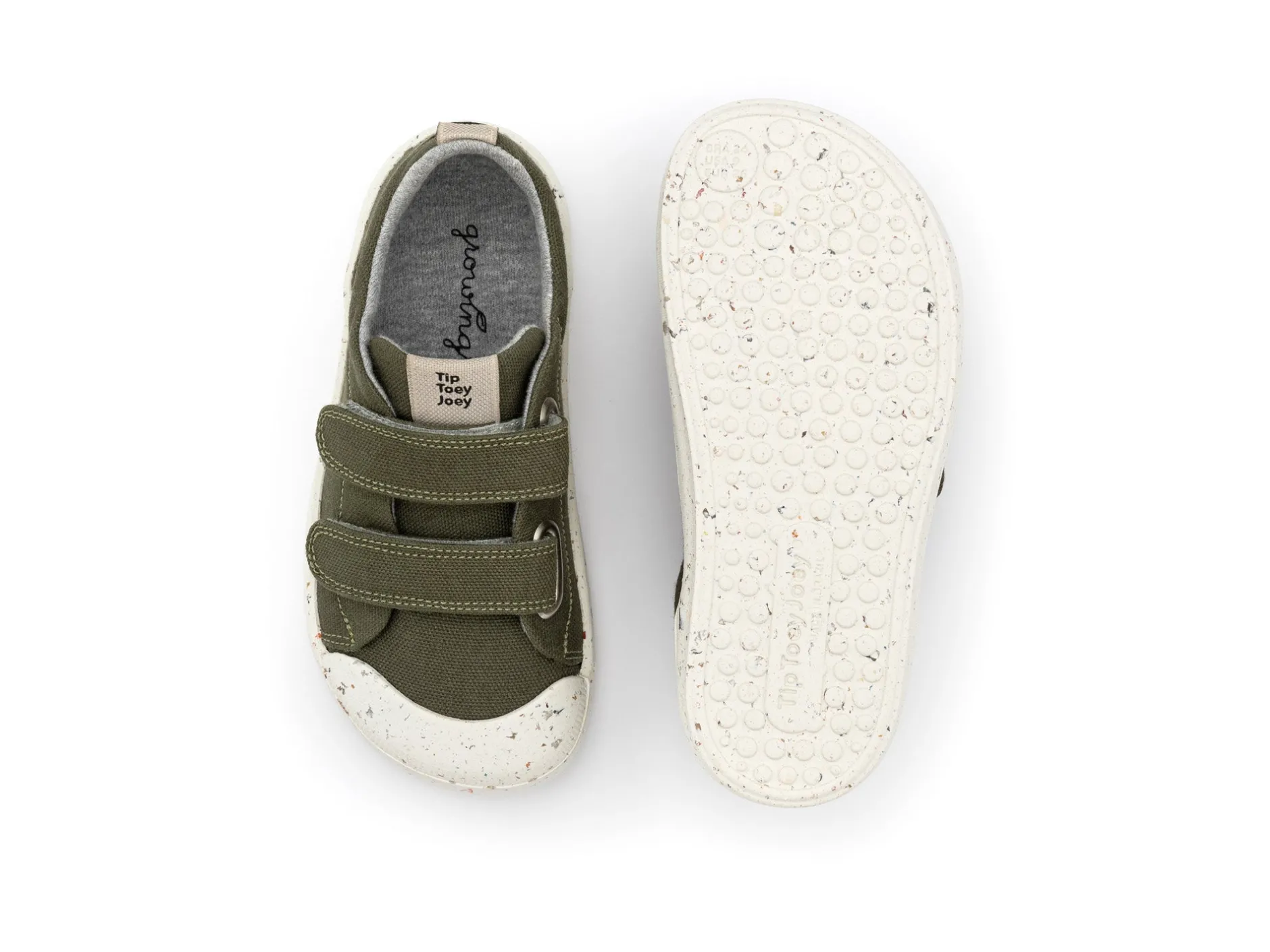 Tip Toey Joey Boy's And Girl's Ramp Green Sneakers - Verde Musgo Eco Canvas Hot