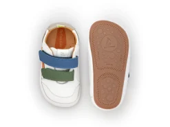 Tip Toey Joey Boy's And Girl's Landy Sneakers - White / Salsa / Blue Tang Hot