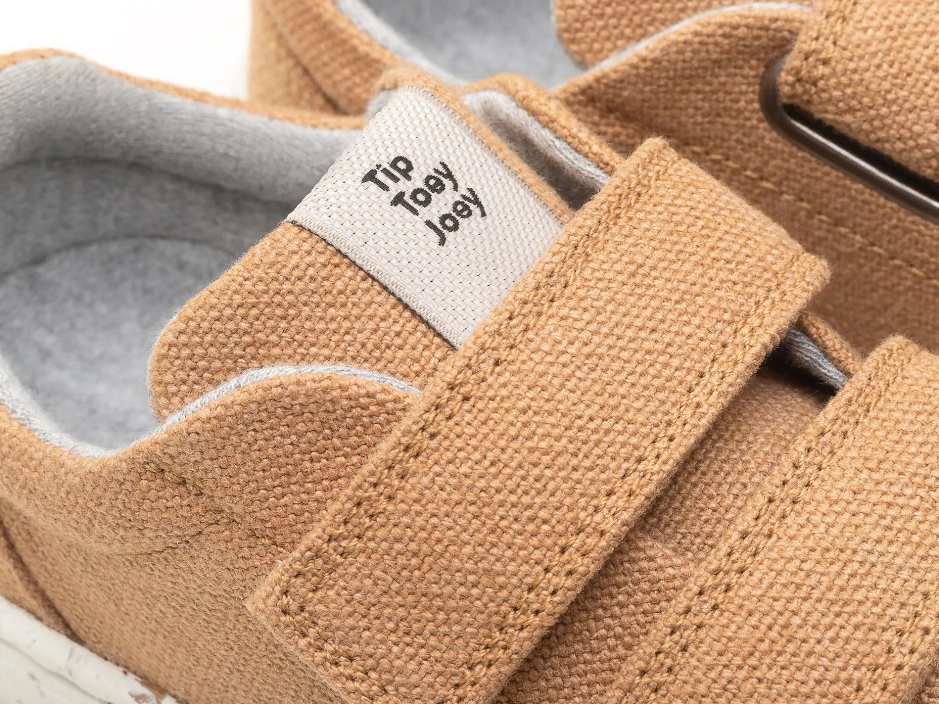 Tip Toey Joey Boy's and Girl's Ramp Green Sneakers - Natural Organic Canvas Sale