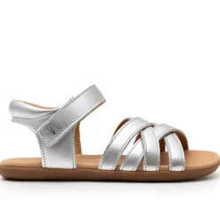 Tip Toey Joey Girl's Criss Cross Sandals - Sterling Silver Clearance
