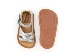 Tip Toey Joey Girl's Criss Cross Sandals - Sterling Silver Discount