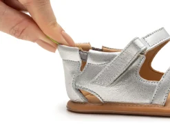 Tip Toey Joey Girl's Criss Cross Sandals - Sterling Silver Discount