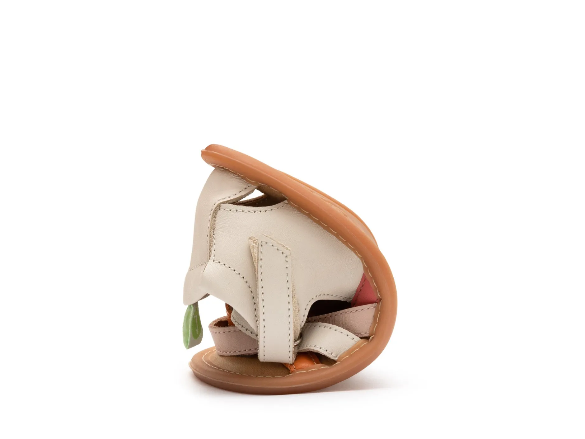 Tip Toey Joey Girl's Criss Cross Sandals - Tapioca / Tangerine / Coral Matte Sale