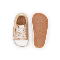 Tip Toey Joey Girl's Funky Sneakers - Metallic Salmon / White Sale