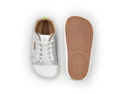 Tip Toey Joey Girl's Funky Sneakers - Sterling Silver / White Fashion