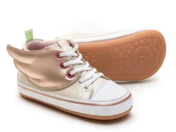 Tip Toey Joey Girl's Hyppy Fly High Top Sneakers, Antique White Discount