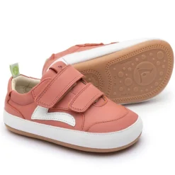 Tip Toey Joey Girl's Landy Sneakers - Rosa Seco / White Clearance