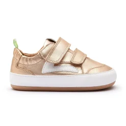 Tip Toey Joey Girl's Landy Sneakers - Metallic Salmon / White / Metallic Salmon Fashion