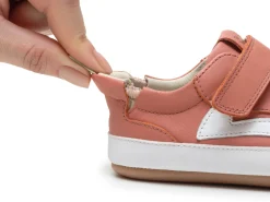 Tip Toey Joey Girl's Landy Sneakers - Rosa Seco / White Clearance
