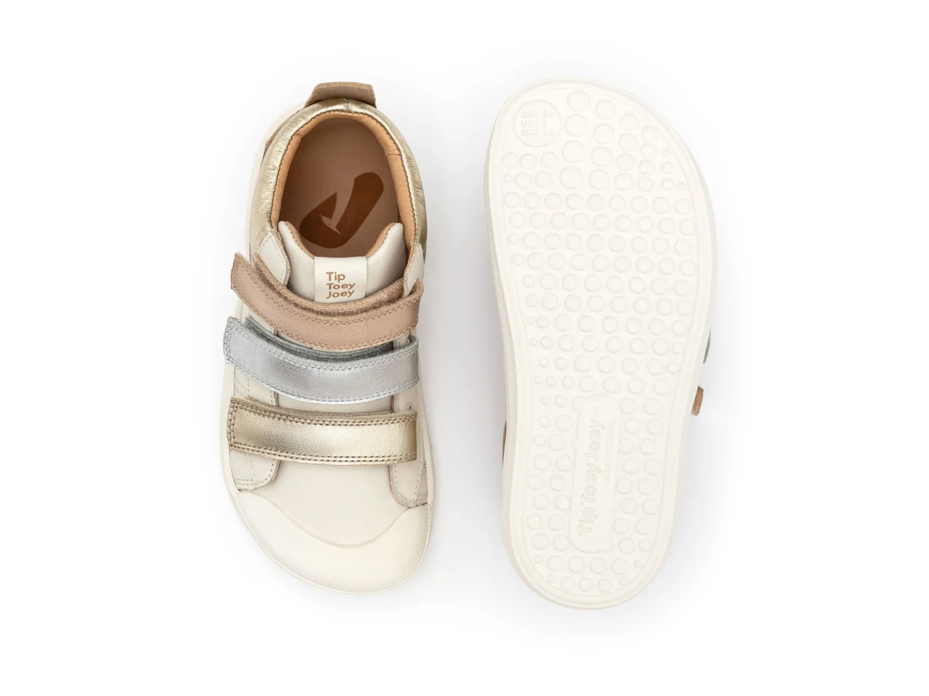 Tip Toey Joey Girl's Leap Casual Shoes - Tapioca / Metalic Salmon Clearance