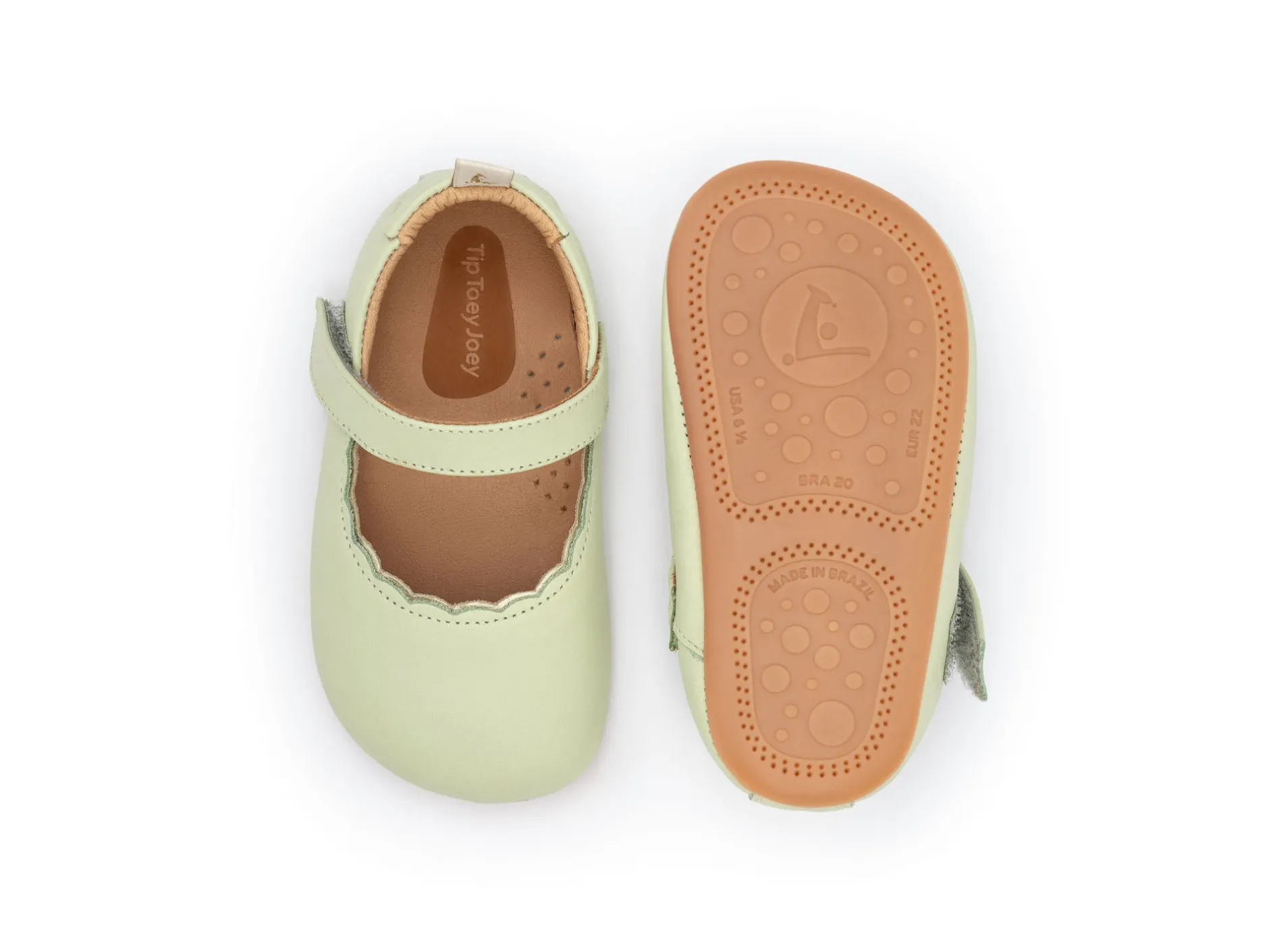 Tip Toey Joey Girl's Roundy Mary Jane Shoes - Aloe Wash / Champagne Online