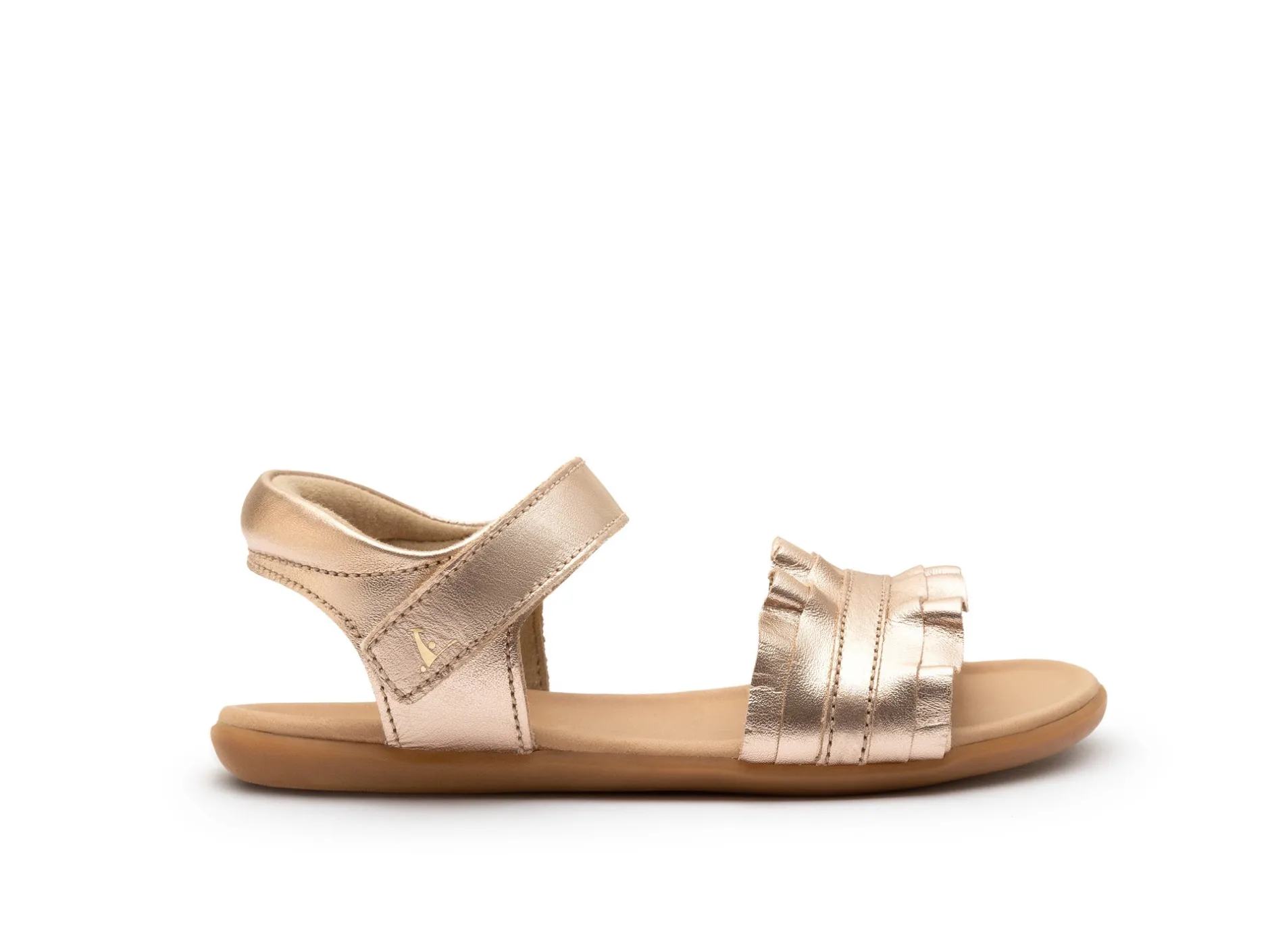 Tip Toey Joey Girl's Ruffle Sandals - Metalic Salmon Outlet