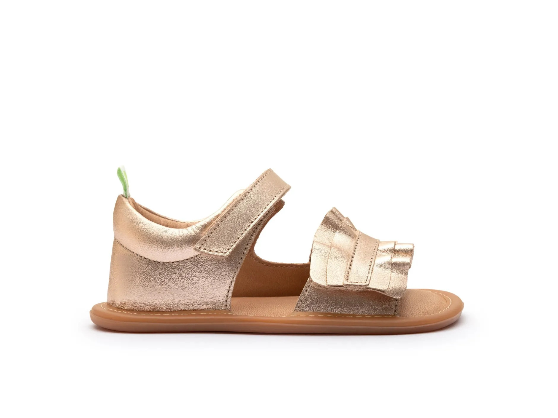 Tip Toey Joey Girl's Ruffy Sandals - Metalic Salmon Sale