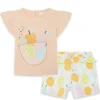 Tuc Tuc Picnic Time Shorts Set, Peach Online