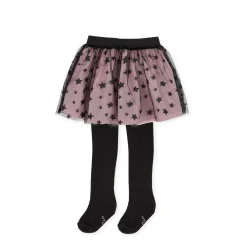 Tutto Piccolo 2440 Anthracite Overlay Skirt - Anthracite/Pink Outlet