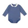 Tutto Piccolo 9723 Body Punto Liso Bodysuit - Indigo Discount