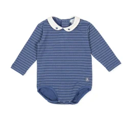 Tutto Piccolo 9723 Body Punto Liso Bodysuit - Indigo Discount