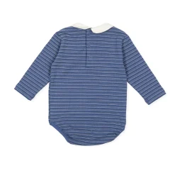 Tutto Piccolo 9723 Body Punto Liso Bodysuit - Indigo Discount