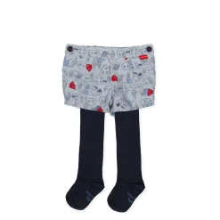 Tutto Piccolo 9711 Bombachito Viyela Con Leotardos Shorts With Tights - Indigo Online
