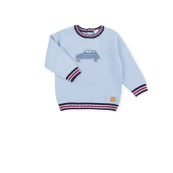 Tutto Piccolo 2828 Car Sweater - Porcelain Blue New
