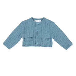 Tutto Piccolo 9502 Chaqueta Tricot Knitted Cardigan - Atlantic Blue New