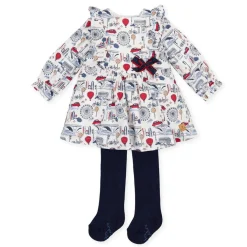 Tutto Piccolo 2227 Dress & Tights - Multicolored Hot