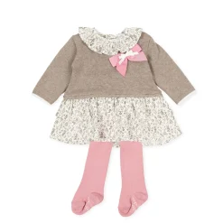 Tutto Piccolo 9400 Dress With Tights - Mink Best
