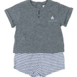 Tutto Piccolo 1586 Jersey Set - Steel Fashion