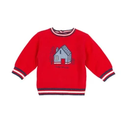 Tutto Piccolo 9815 Jersey Tricot Knitted Jumper - Red Outlet