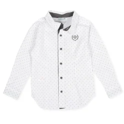 Tutto Piccolo 8022 Long Sleeve Shirt - White/Gray Discount