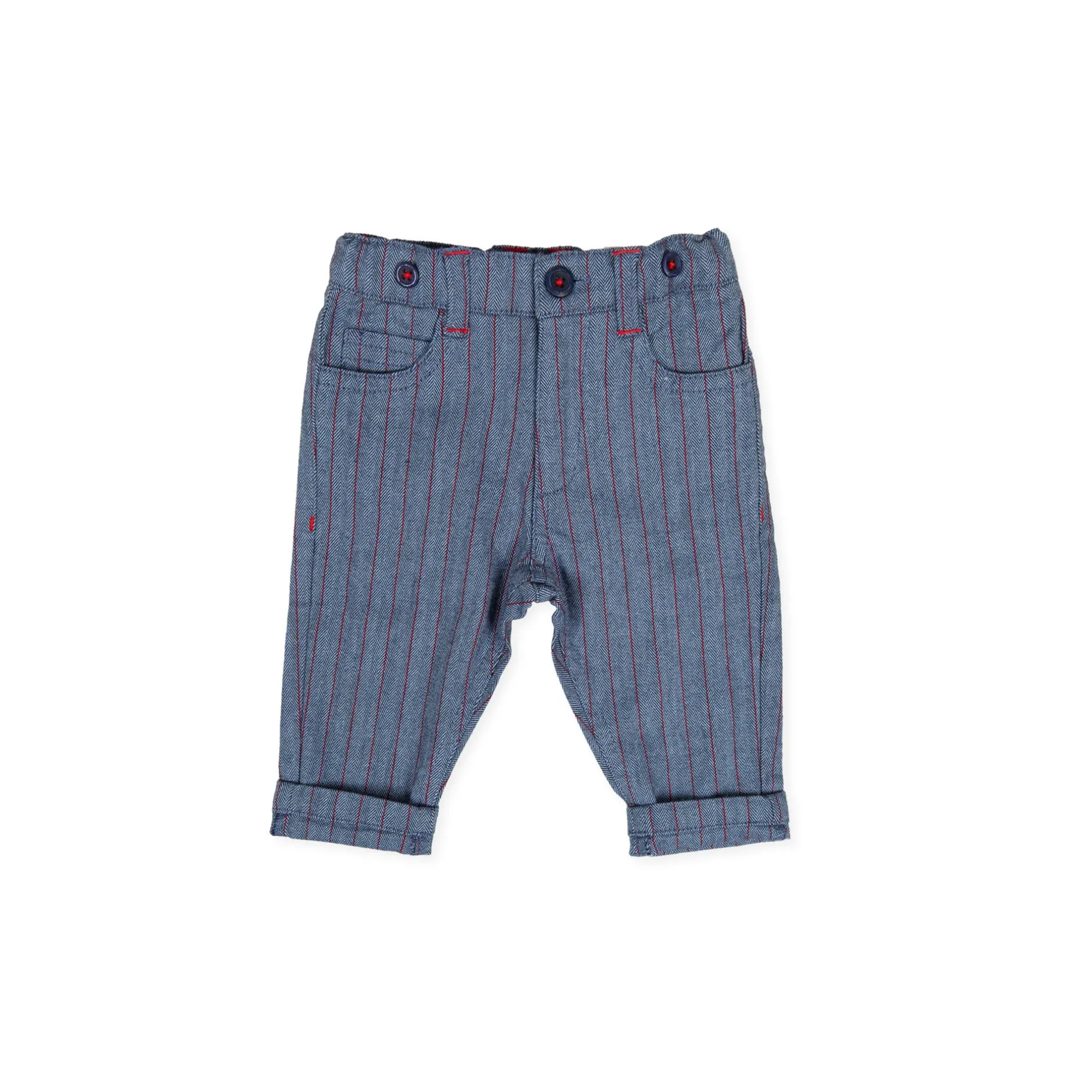 Tutto Piccolo 9116 Pantalón Espiga Trousers - Navy Blue Clearance