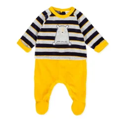 Tutto Piccolo 9095 Pelele M/L Tundosado Velour Babygrow - Navy Blue Clearance