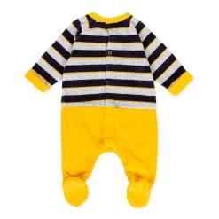 Tutto Piccolo 9095 Pelele M/L Tundosado Velour Babygrow - Navy Blue Clearance