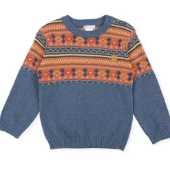 Tutto Piccolo 2733 Sweater - Blue/Orange Best