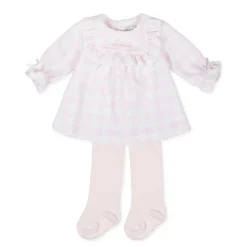 Tutto Piccolo 9785 Vestido Tundosado Velour Dress - Pink Outlet