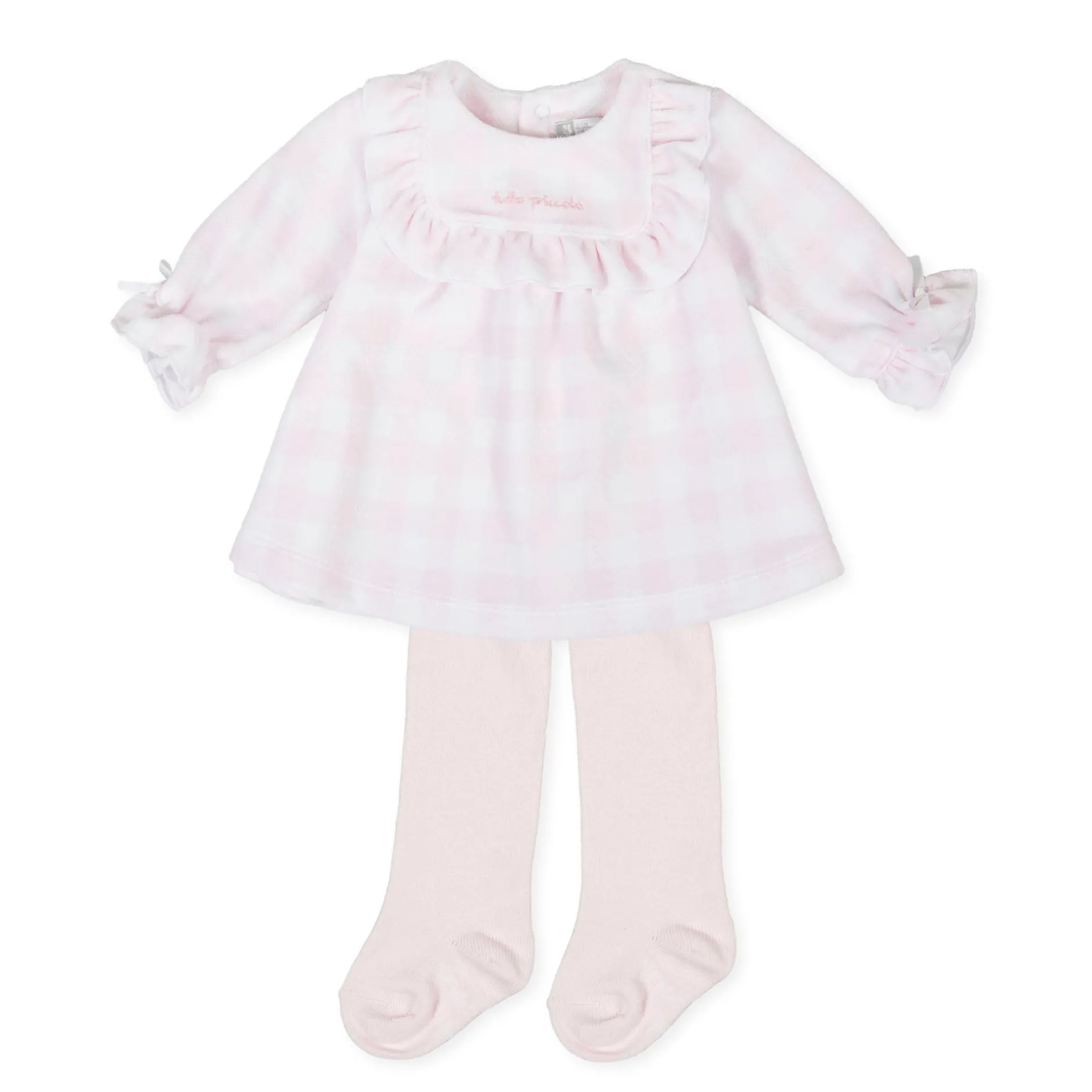 Tutto Piccolo 9785 Vestido Tundosado Velour Dress - Pink Outlet