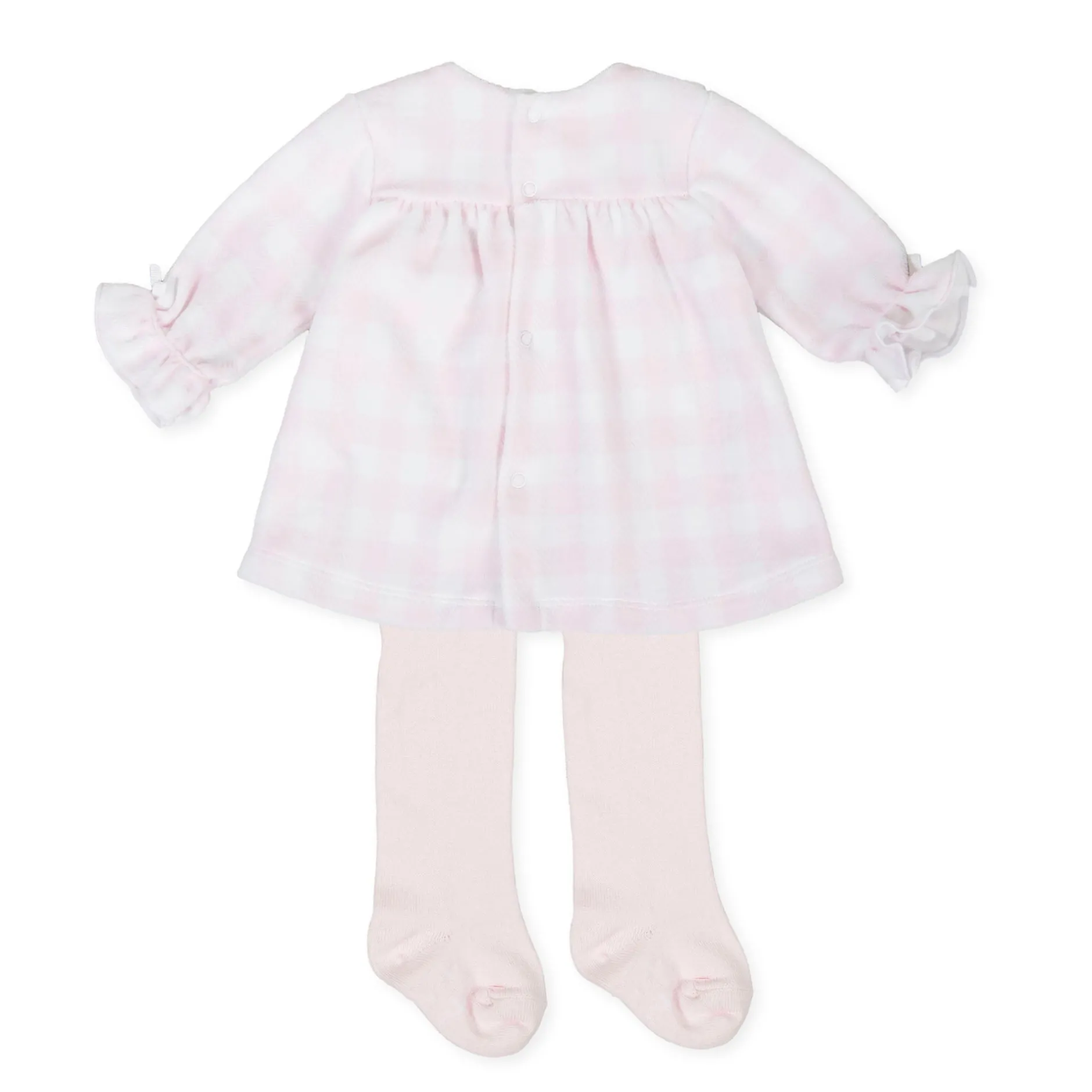 Tutto Piccolo 9785 Vestido Tundosado Velour Dress - Pink Outlet