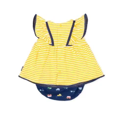 Tutto Piccolo Dress with Briefs - Yellow/Navy New