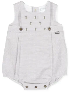 Tutto Piccolo Gray Bubble Romper Clearance