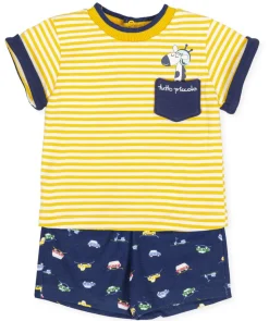 Tutto Piccolo Short Set - Yellow/Navy Outlet