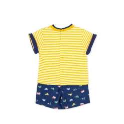 Tutto Piccolo Short Set - Yellow/Navy Outlet