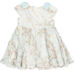 Tutto Piccolo Teal Pastel Floral Dress - Ceramic Online