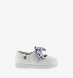 Victoria Girl's OJALÁ Canvas Mary Jane Shoes - Blanco Fashion