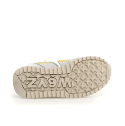 W6YZ Boy's And Girl's Jet Vl-J Casual Shoes - White / Yellow Fashion